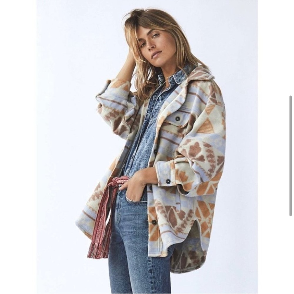 Free People Multicolor Plaid Jacket